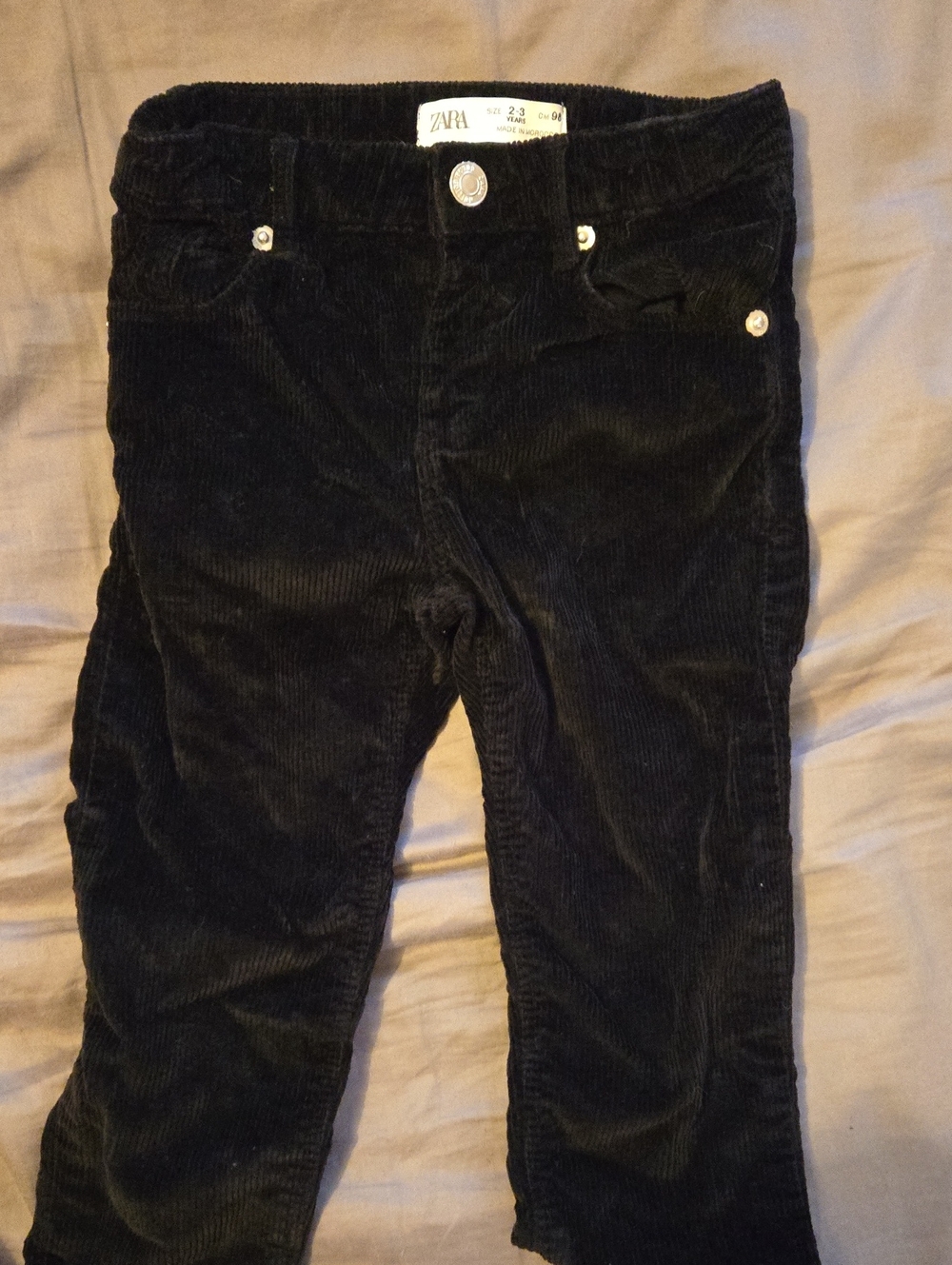 ZARA Black Corduroy Trousers for Kids